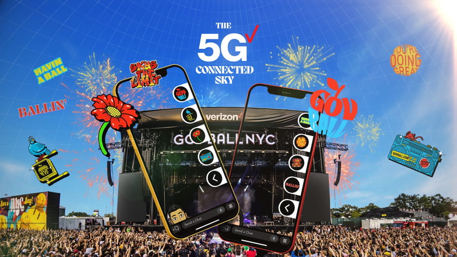 Attendees to this year’s Governors Ball Music Festival lit up the sky with a social AR lens from Snapchat through partnership with Live Nation and Verizon (Image provided by Snap Inc.)